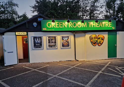 Green Room Theatre - exterior in the evening s